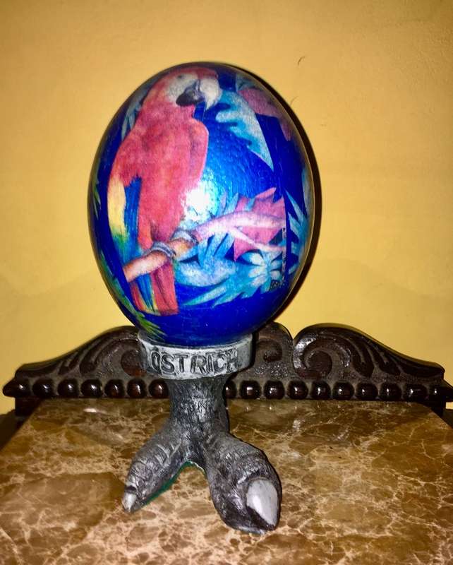 Painted ostrich eggs