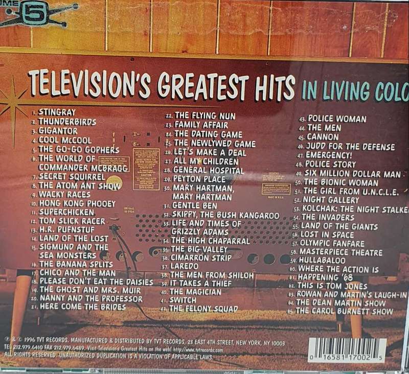 Television's Greatest Hits Volume 5: In Living Color (1996, CD)