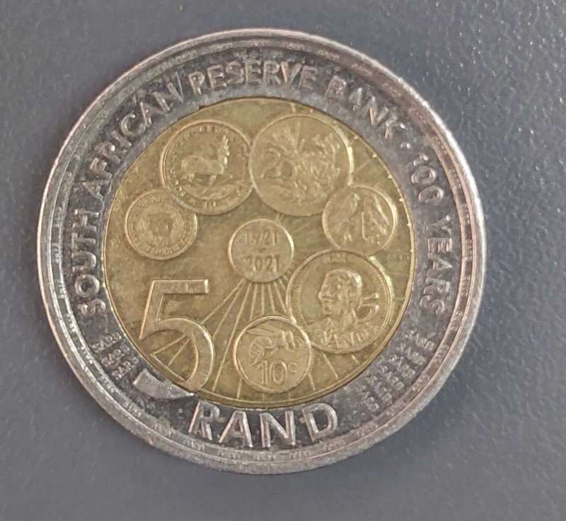 5Rand Coin 2021(1921-2021) ...100th anniversary
