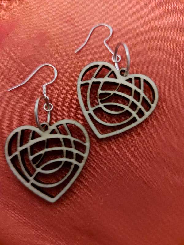 Ear rings wooden