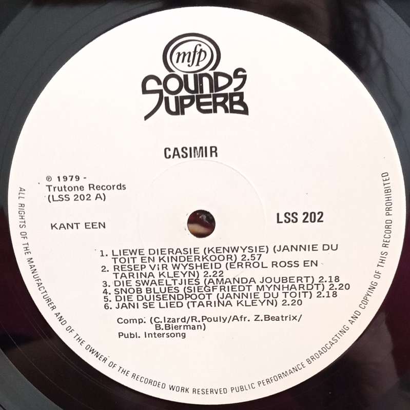 CASIMIR IN KINDEREILAND LP VINYL RECORD AFRIKAANS
