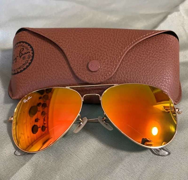 Ray-Ban Aviator Sunglasses RB3026 62-14mm Gold Frame/Orange Flash Lens