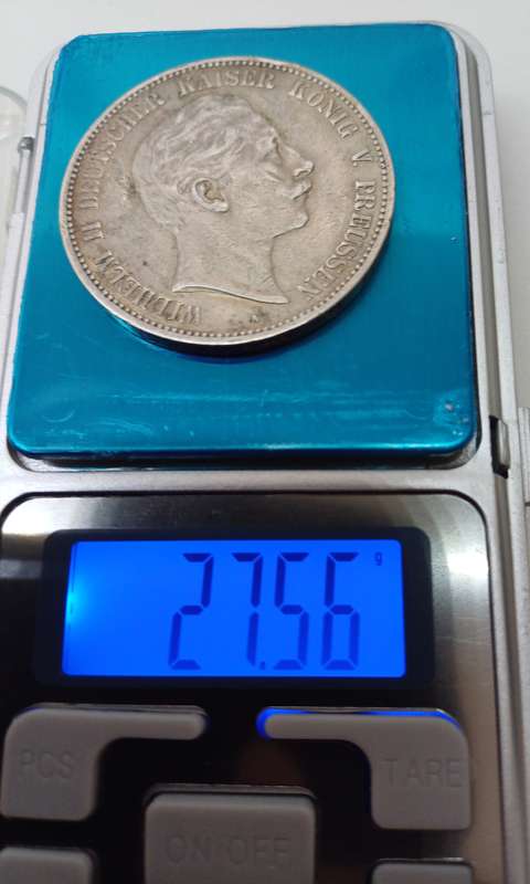 90% Silver 1899 Deutsches Reich  Funf Mark