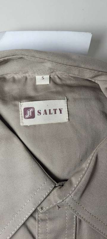 High Quality Size (S) SALTY Short-Sleeved Khaki Bush Shirts.