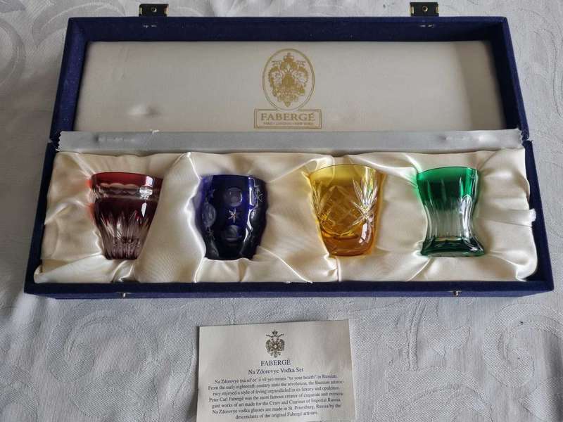 FABERGE Vodka shot glasses