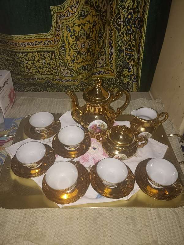 Eskay 22 carat gold plated teaset