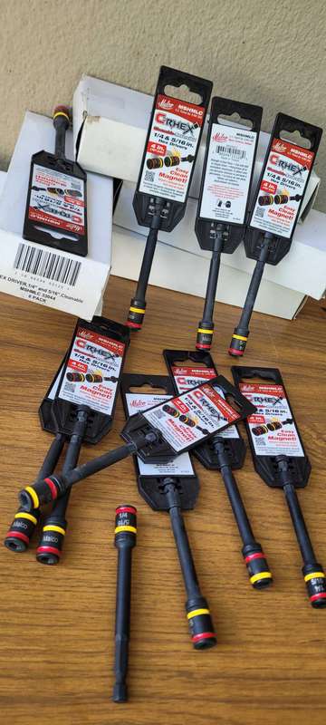 Magnetic High Quality (1/4 & 5/16) Inch Reversible Screw Driver Bits (BID PER PIECE)    LAST 2x