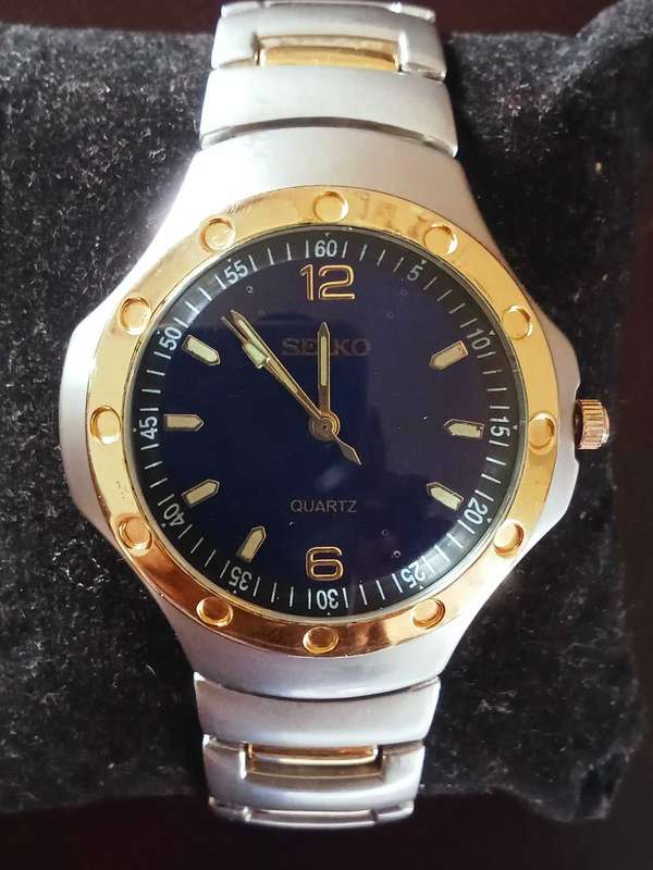 Mens Blue Dial Seiko Quartz 5421-6133