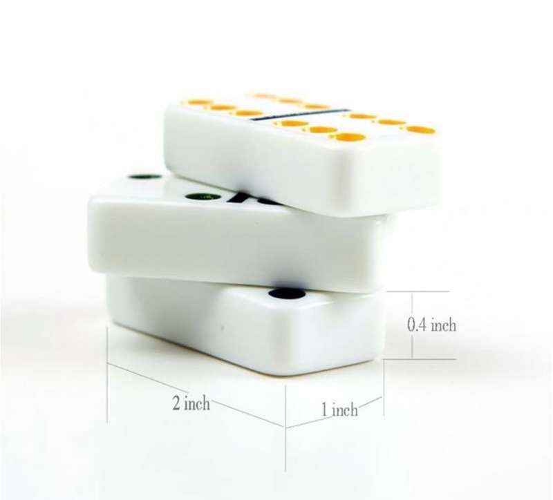 GS Double Six Colour Dot Dominoes 28 Pieces in Metal Tin Box
