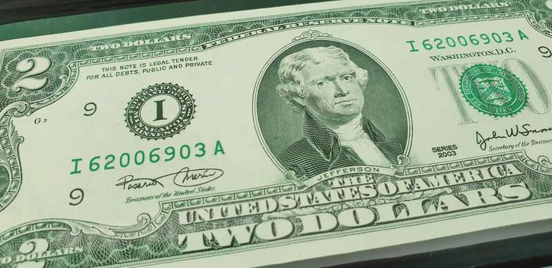 AUTHENTIC UNCIRCULATED TWO DOLLAR NOTE