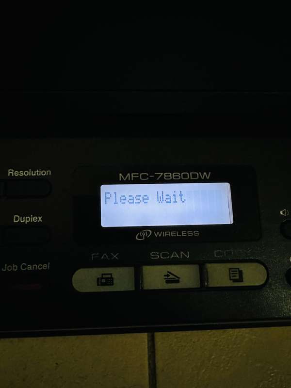 MFC-7860DW Mono Laser All-in-One + Duplex, Fax, Network, Wireless - PLEASE READ