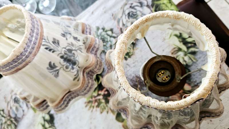 Delft Holland lamps vintage