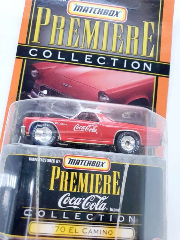 1998 COCA COLA MATCHBOX PREMIERE - LIMITED EDITION COCA-COLA - SERIES 1 - 70s EL CAMINO - TOP +