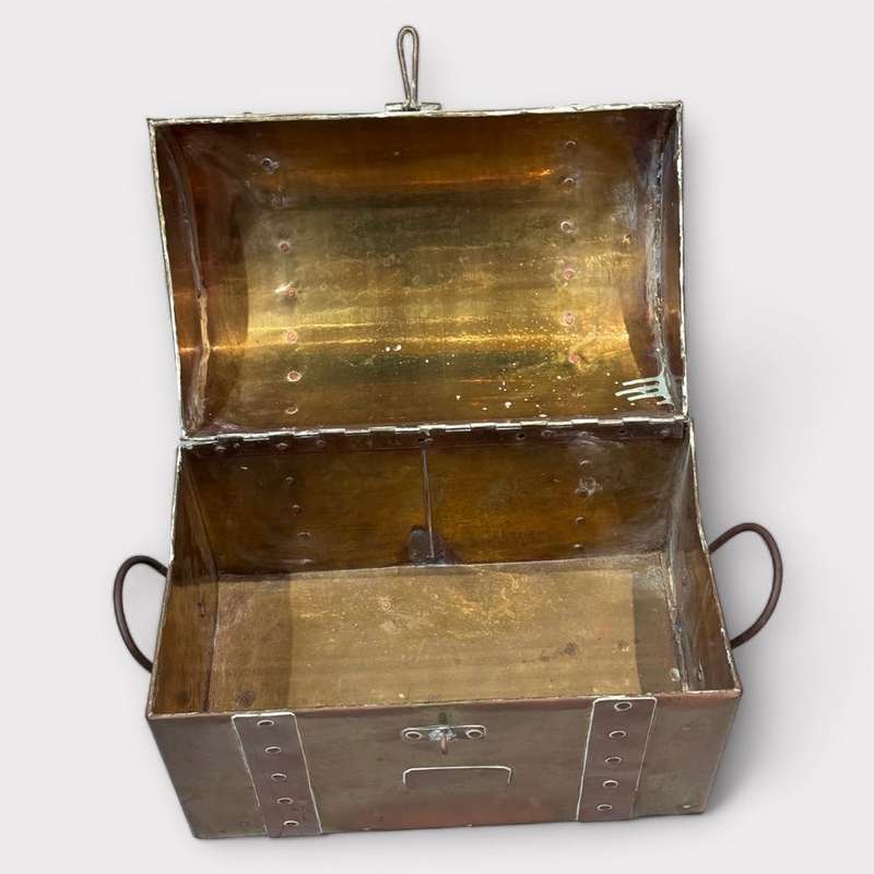 Antique Brass & Copper Chest