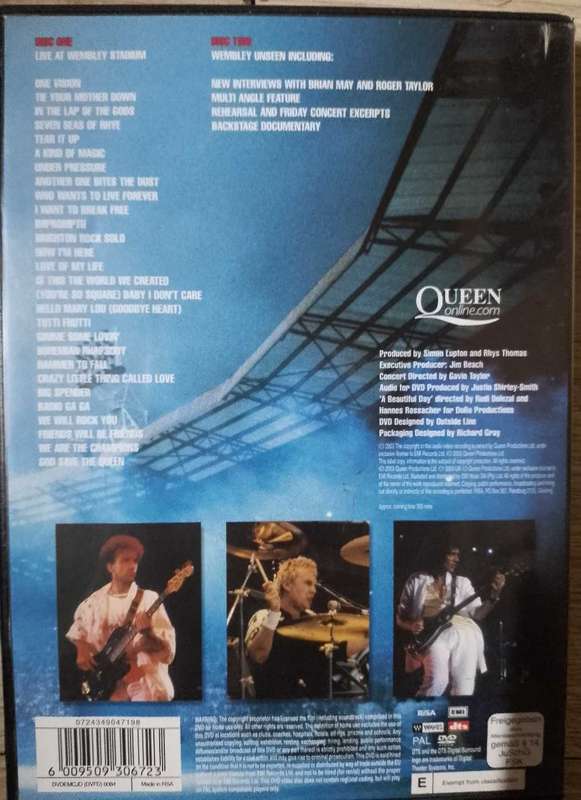 Queen live at Wembley Stadium 2 x dvds