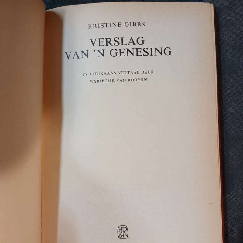 Veralag van ñ genesing  Kristine Gibbs