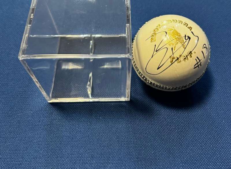 Cricket Ball Signed By Beuren Hendricks with Display Case