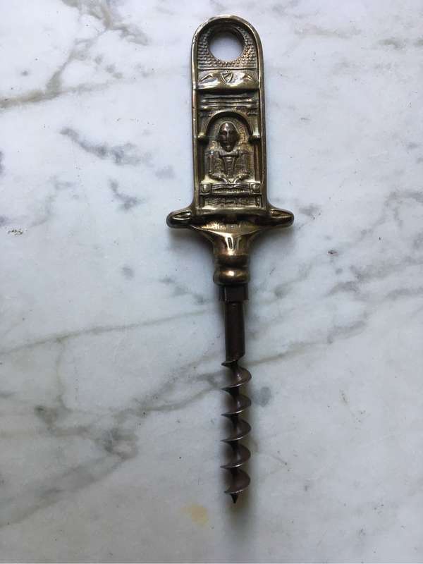Vintage 1930s Shakespeare Brass  Bottle Opener