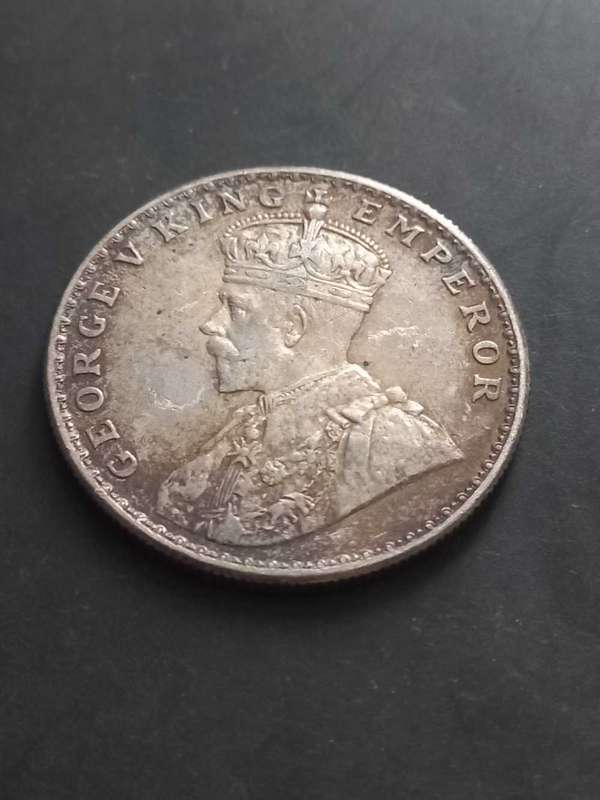 1916 India Silver One Rupee