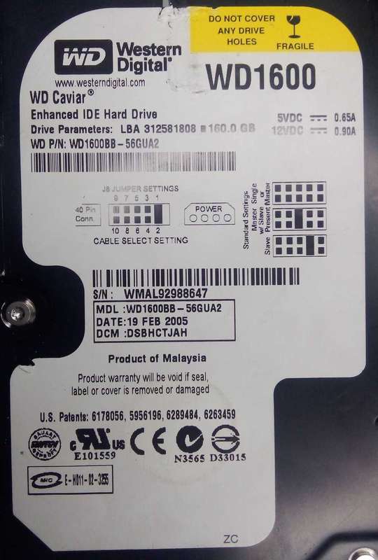 160 GB and 41.1 GB IDE Hard Drive + IDE cable