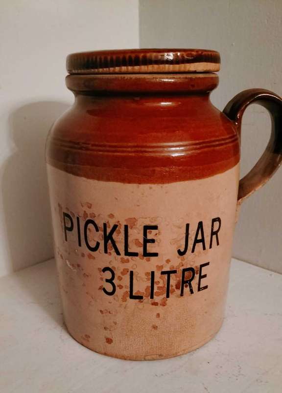 Vintage  Stoneware Pickle Jar 3 Litre