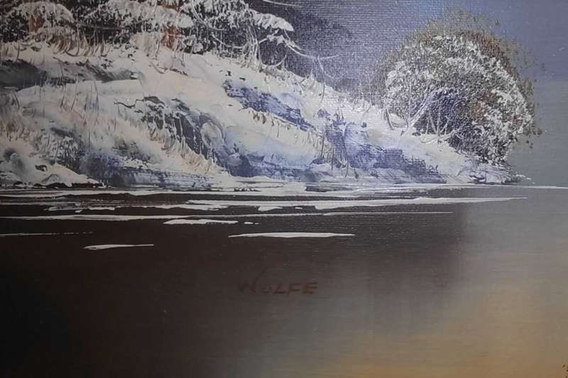 Beautiful oil on board signed Wolfe