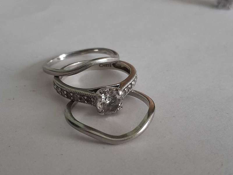 Three 925 Silver Rings. 18 mm Diameter.