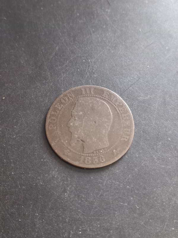 1856 France 5 Centimes. Worn