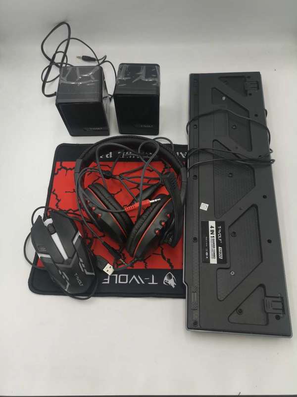 T-WOLF TF-850 GAMING COMBO KIT 5 IN 1 HEADSET, MOUSE, SPEAKER, KEYBOARD AND MOUSEPAD - UNBOXED DEAL