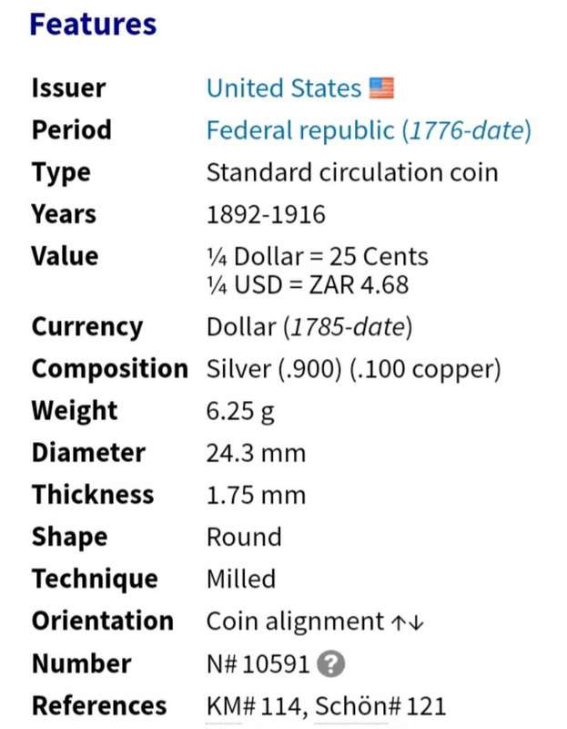 1900 Quarter Dollar