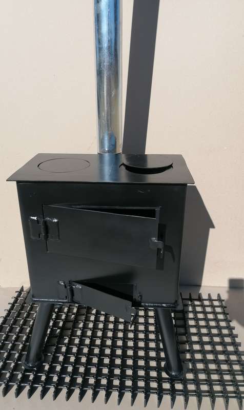 2 plate coal stove fire place
