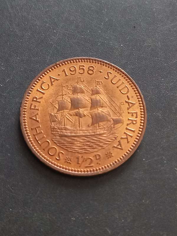 1958 SAU Half penny