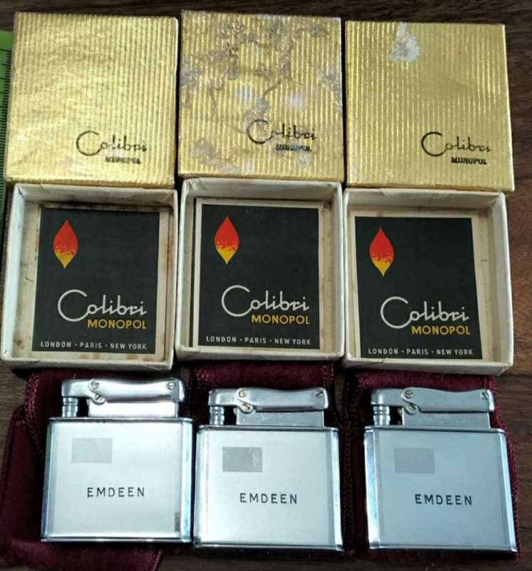 Three unused Calibri Monopol lighters