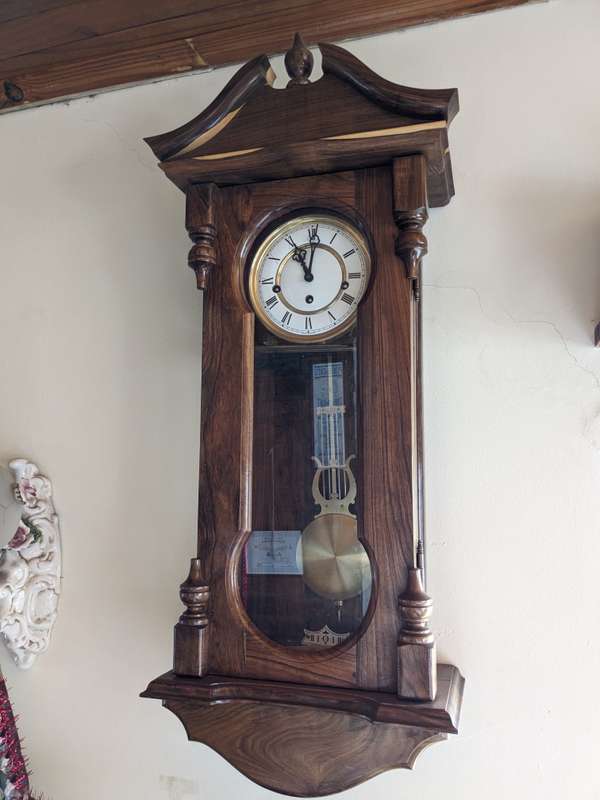 Wall clock - solid tambotie (needs service)