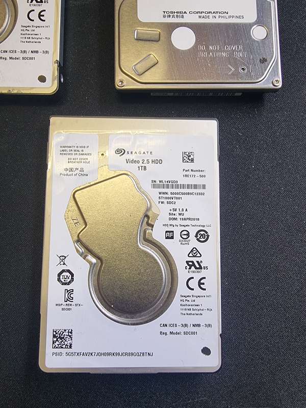 1Tb 2.5" Hard Drives