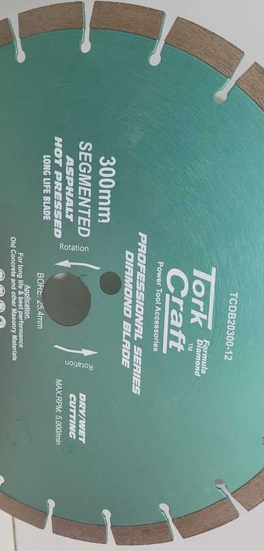 Tork Craft Segmented Hot Pressed Diamond Blade TCDB20300-12 ( BID PER PIECE)!!