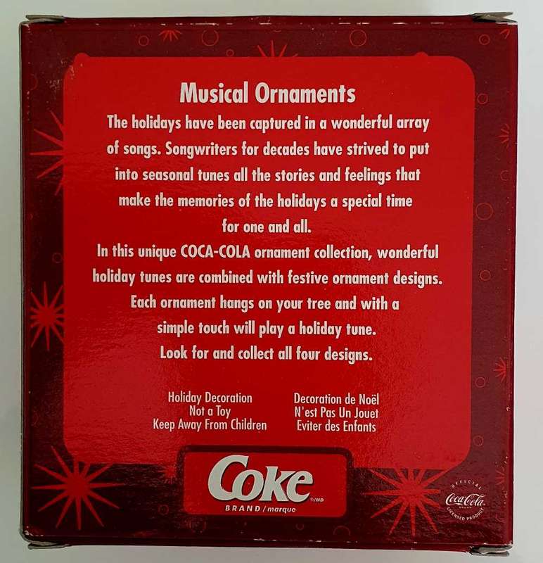 VINTAGE COCA COLA - MUSICAL CHRISTMAS ORNAMENT