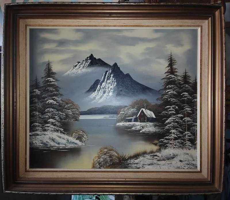 Beautiful oil on board signed Wolfe