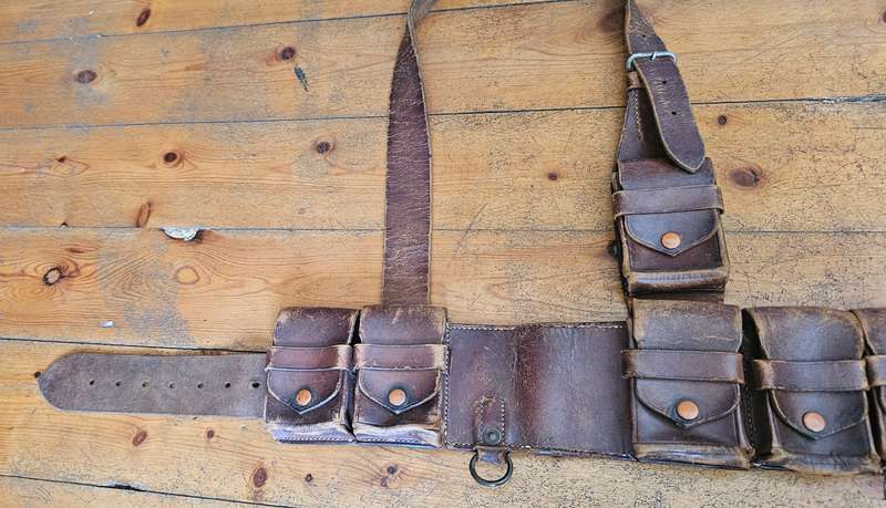 German South West Africa leather ammo belt/bandolier.