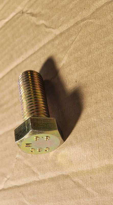 Fully- Threaded Short Hex Bolt Yellow (BID per pack of 10x