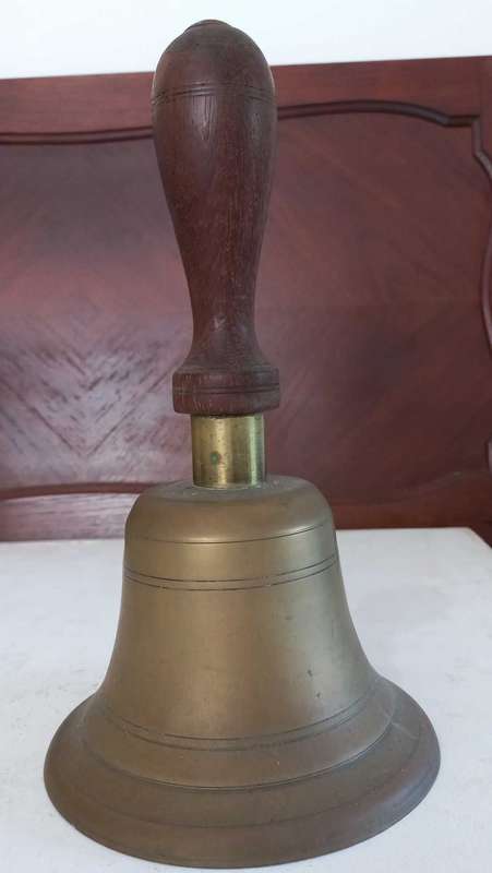Large Brass school bell vintage