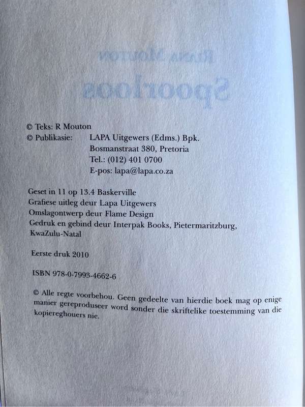 Spoorloos - Riana Mouton (2010)