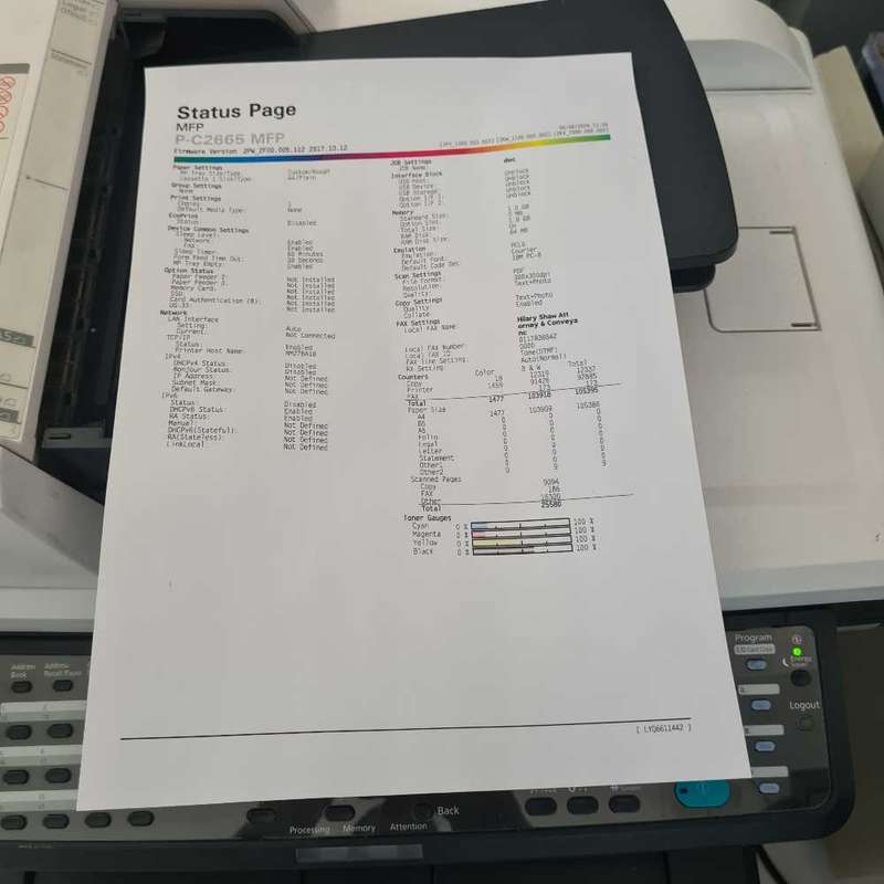 TA/Triumph-adler P-c2665 MFP Laser color printer