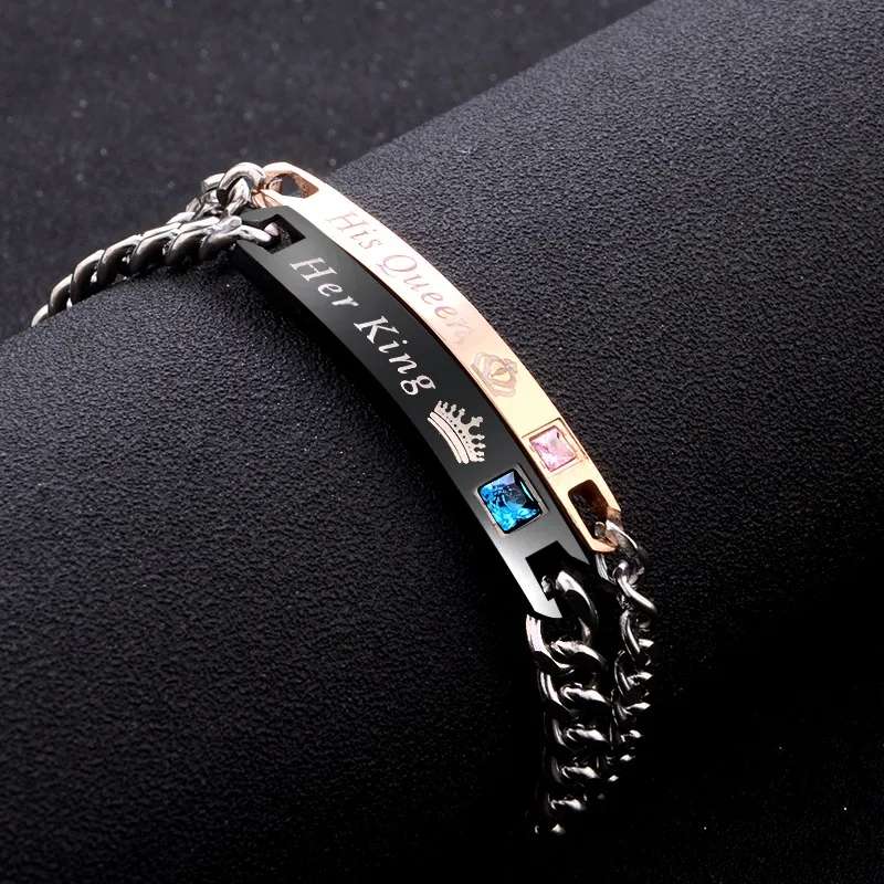 King and queen bracelet set