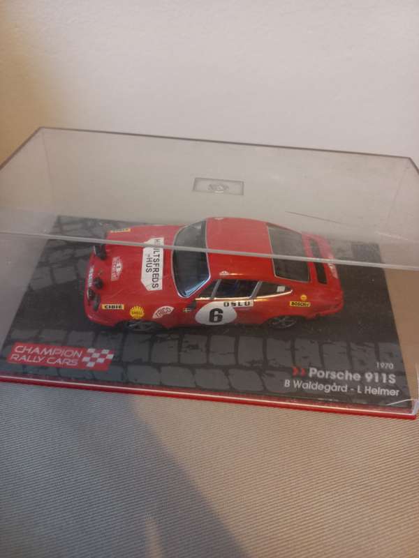 Porsche 911S Rally Dies cast Model No.6 Monte Carlo 1970 Waldegaard 1/43 Scale