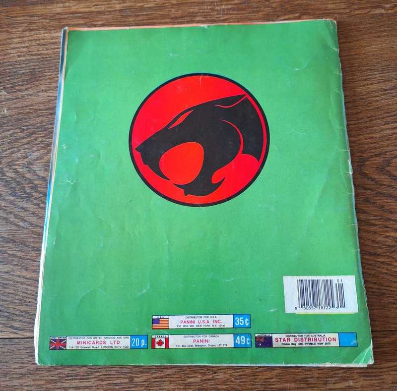1986 Thundercats Panini Sticker Album