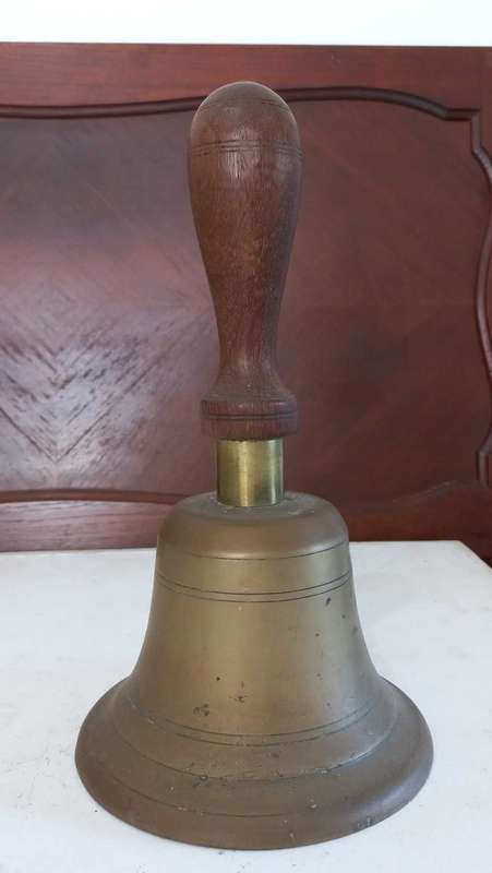 Large Brass school bell vintage