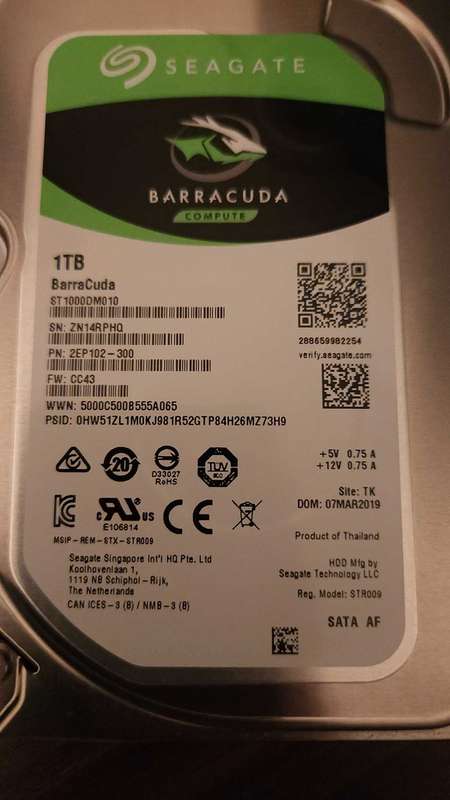 Seagate 1TB HDD