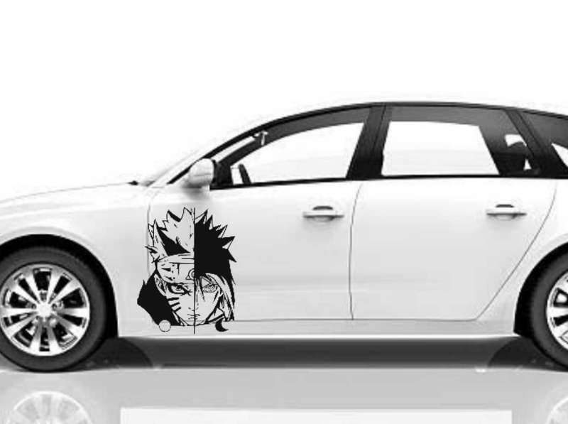Naruto Uzumaki and Sasuke Uchiha Anime Decal Sticker