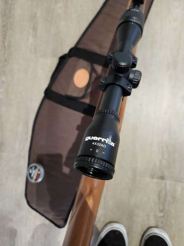 Air Rifle & Carry-case - Crosman Optimus Break Barrel with 4x32 Scope (.22) - Majestic BARELY USED